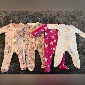3-6 month baby footie pjs